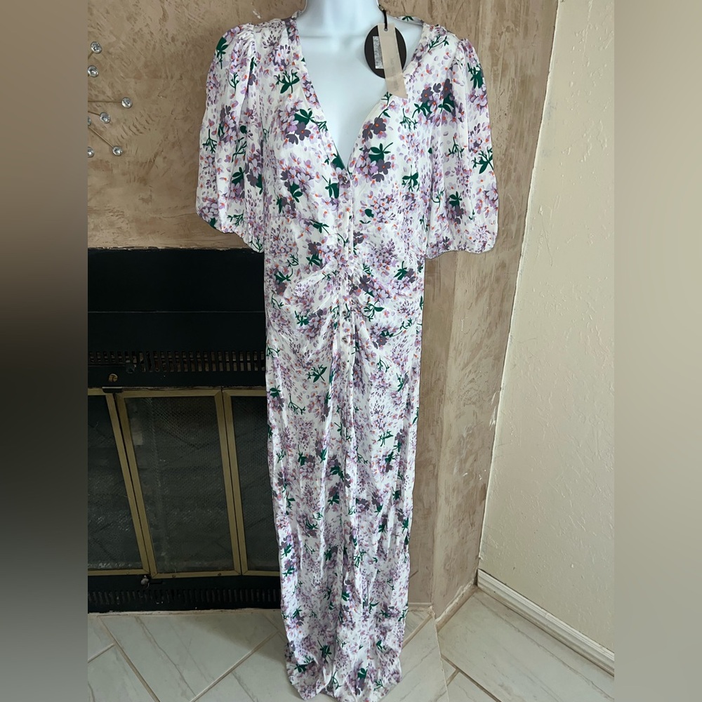 BYTIMO Floral Ruched Maxi Dress | NWT | Size Small - Picture 4 of 9